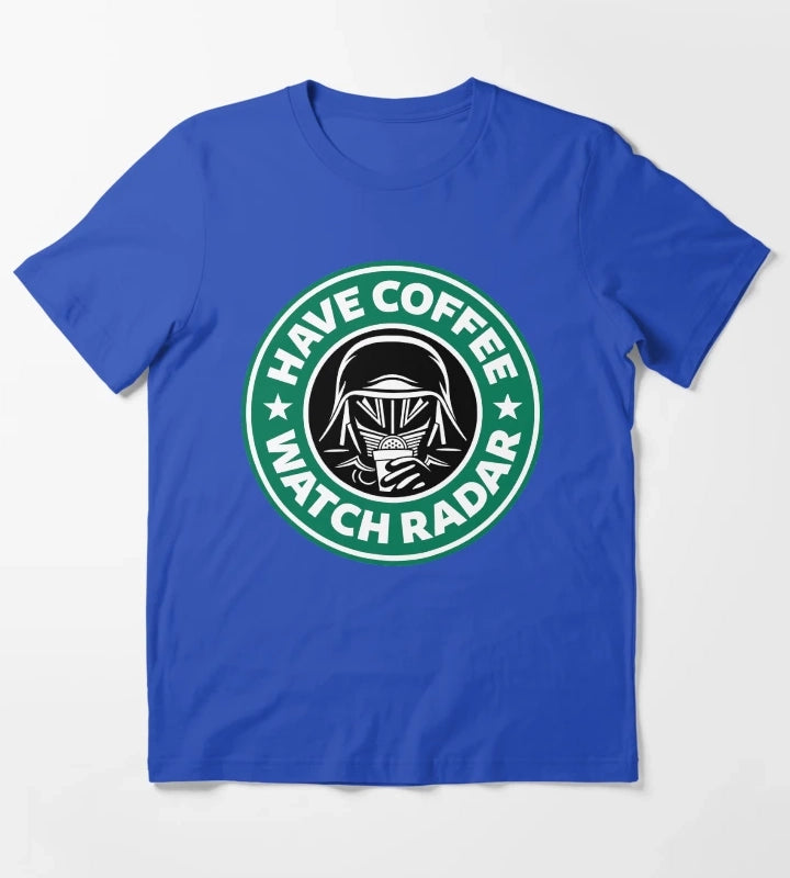 Have Coffee Watch Radar T-Shirt Blue