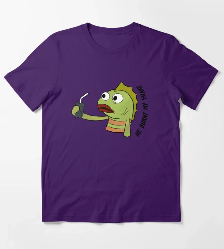 He Burnt My Shake T-Shirt Purple
