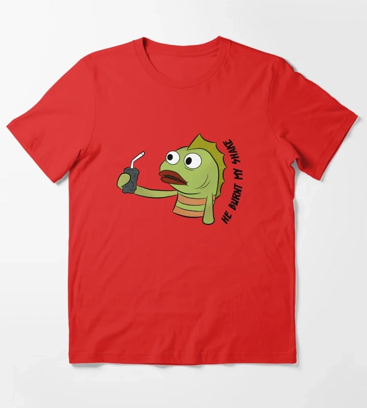 He Burnt My Shake T-Shirt Red