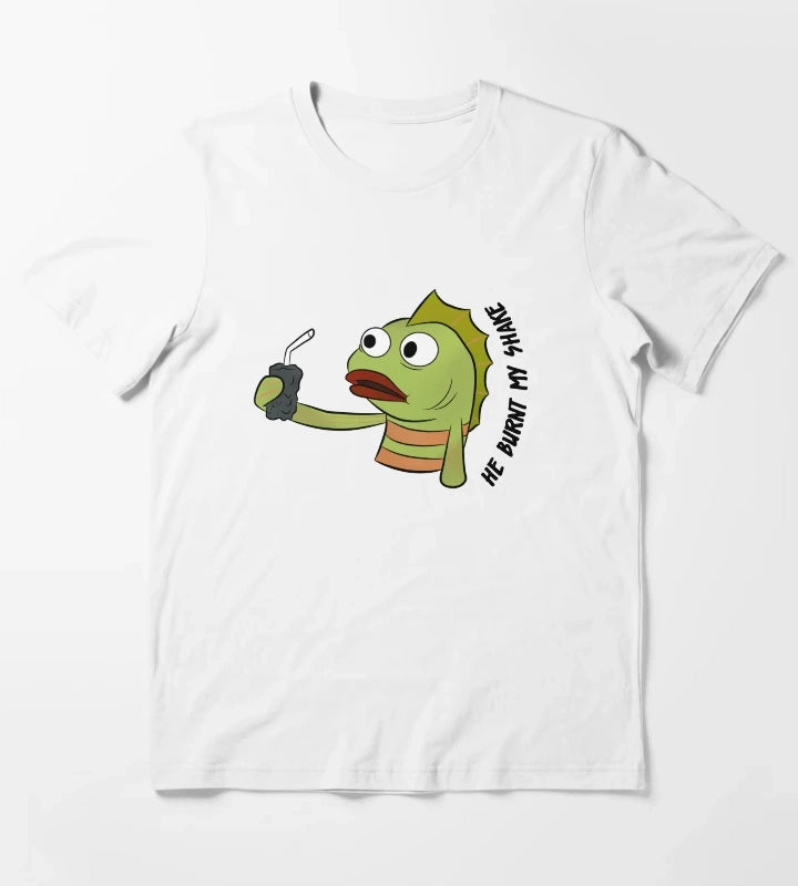 He Burnt My Shake T-Shirt White