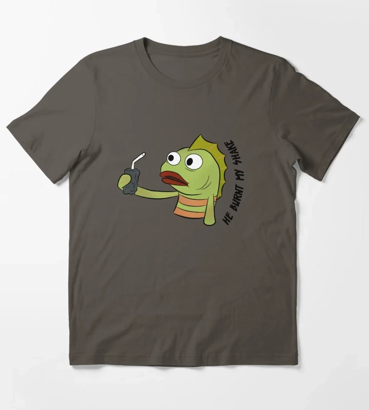He Burnt My Shake T-Shirt Dark Grey