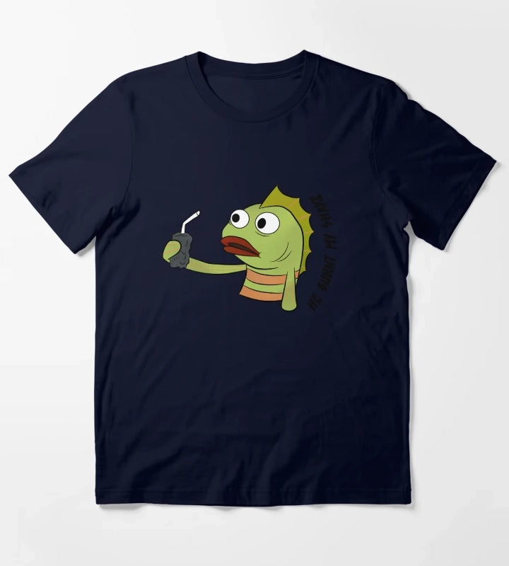 He Burnt My Shake T-Shirt Navy
