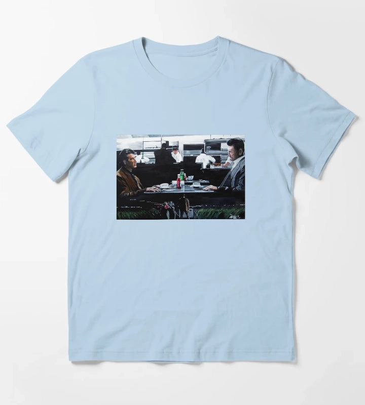 Heat Coffee Shop T-Shirt Sky Blue