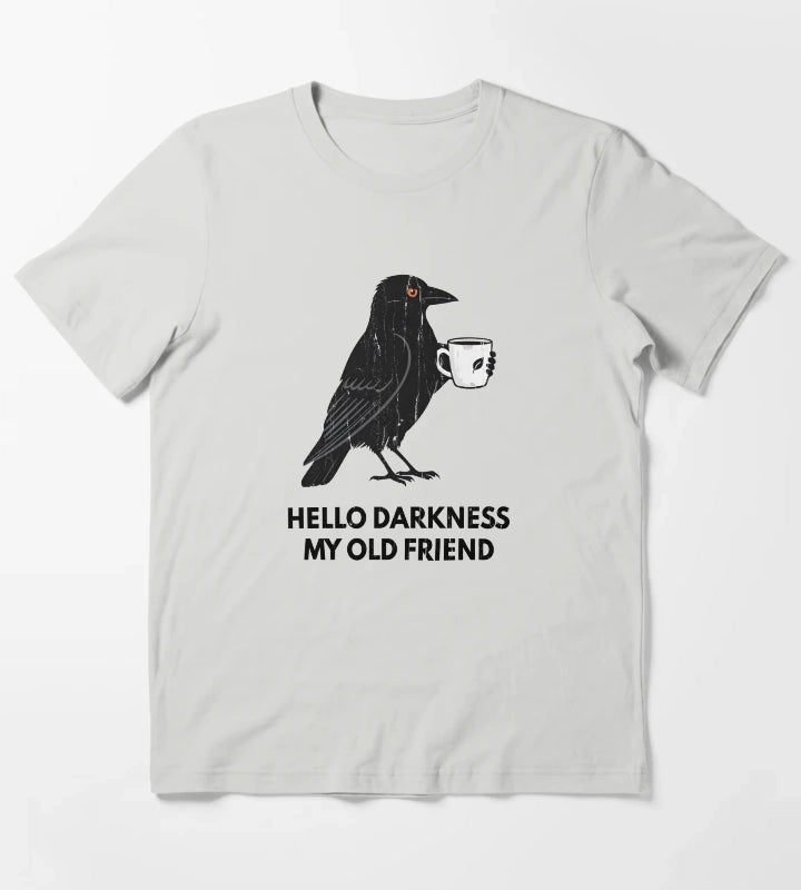 Hello Darkness My Old Friend T-Shirt Light Grey
