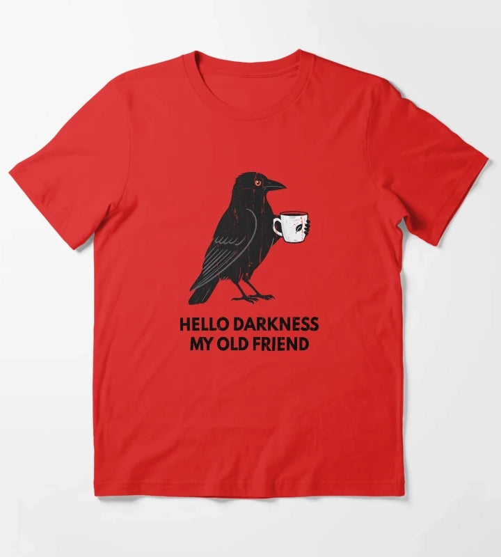 Hello Darkness My Old Friend T-Shirt Red