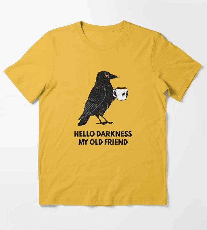 Hello Darkness My Old Friend T-Shirt Yellow