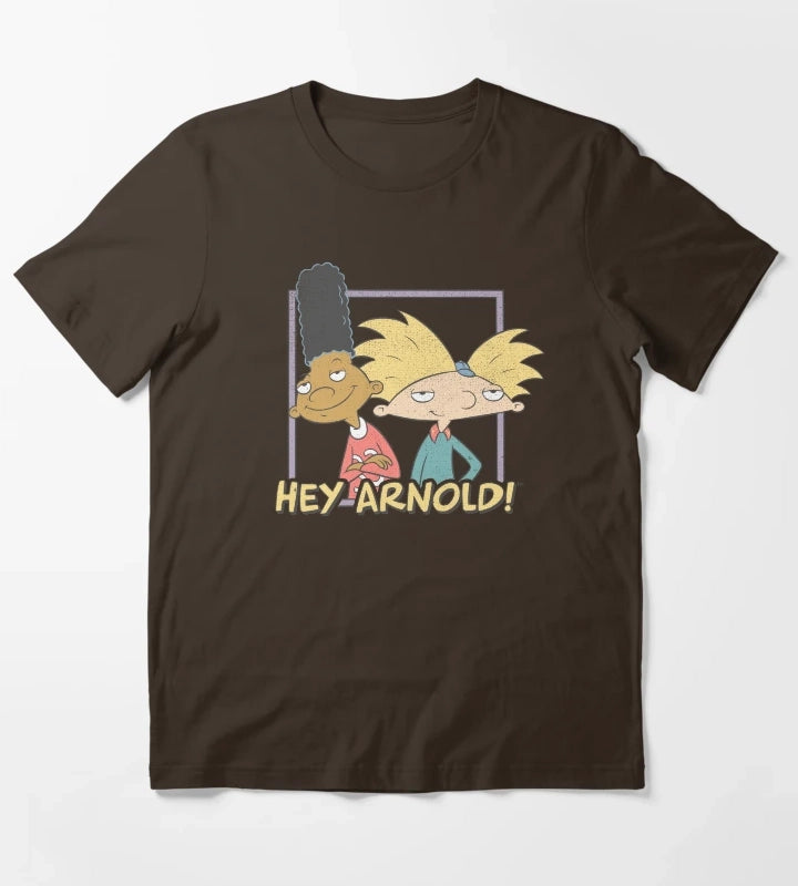 Hey Arnold Arnold And Gerald Classic Poster T-Shirt Brown