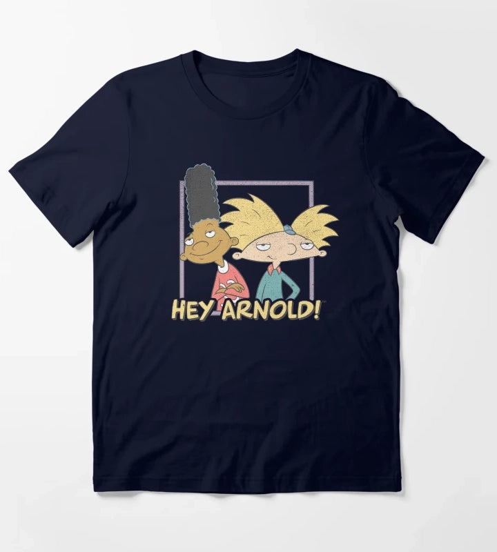 Hey Arnold Arnold And Gerald Classic Poster T-Shirt Navy