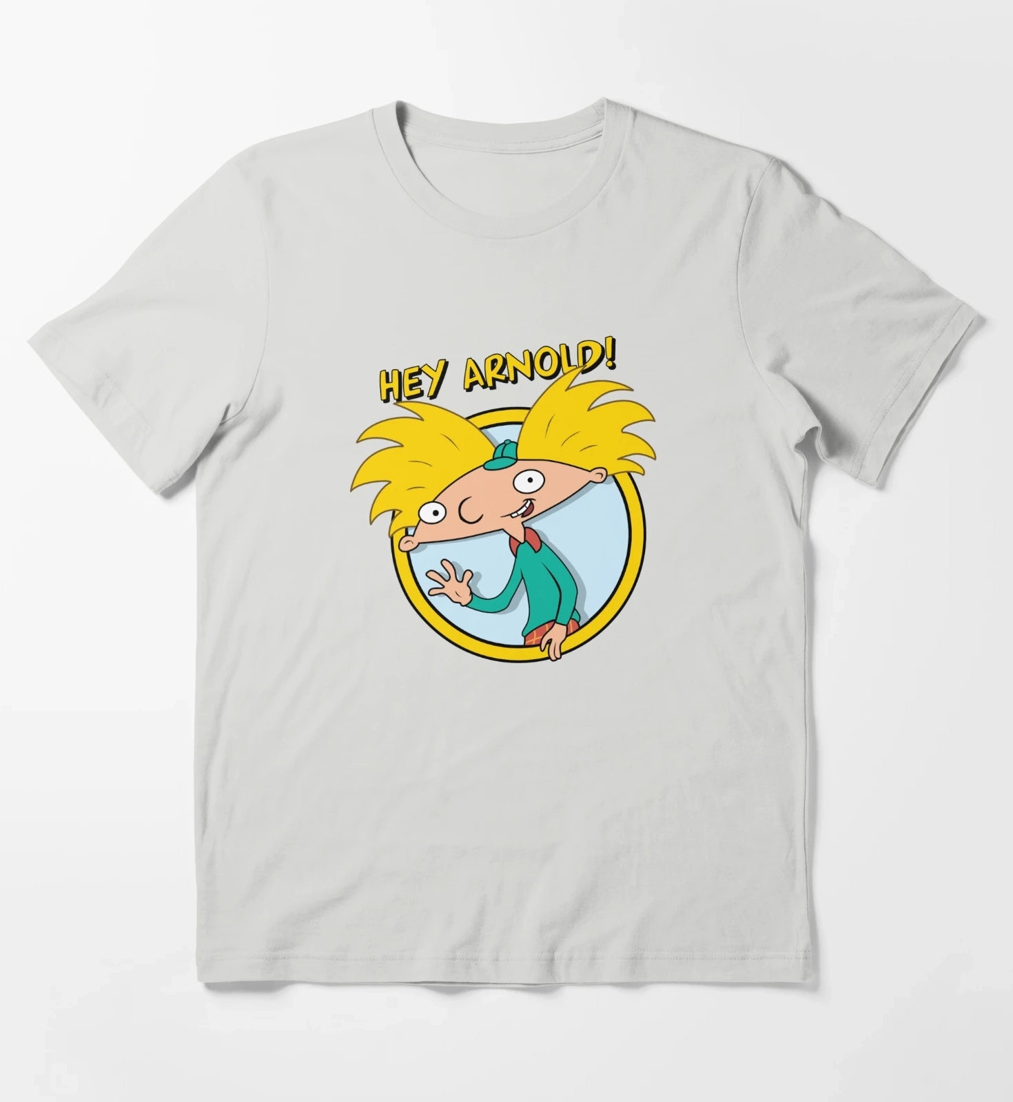 Hey Arnold Arnold Classic Wave Poster T-Shirt Light Grey