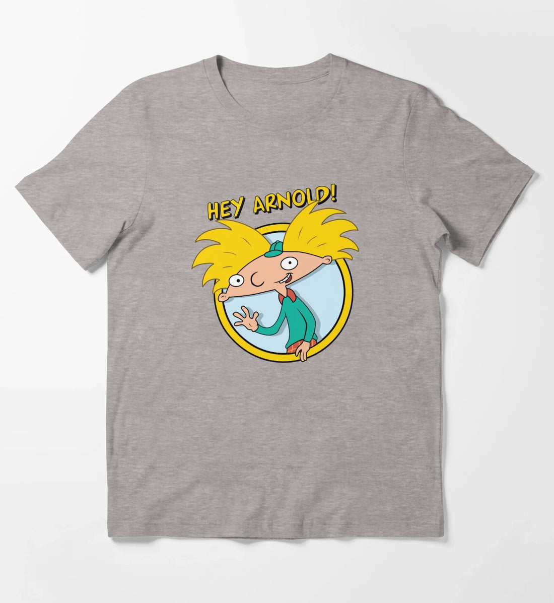 Hey Arnold Arnold Classic Wave Poster T-Shirt Heather Grey