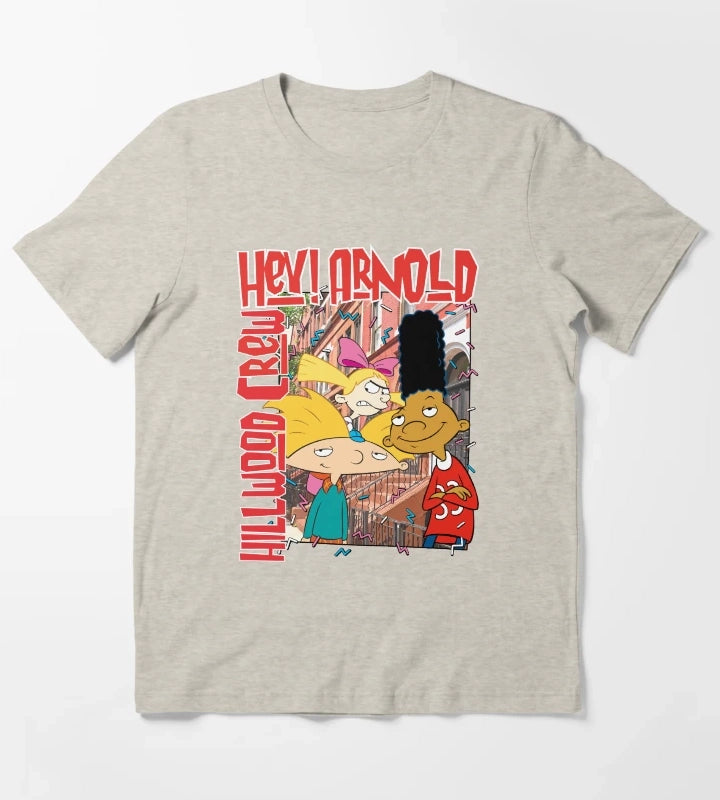Hey Arnold Colorful Hillwood Poster T-Shirt Cream