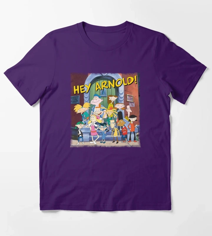 Hey Arnold Friends Group Shot Poster T-Shirt Purple