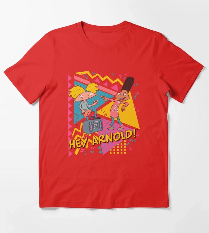 Hey Arnold Gerald Best Friends Boombox T-Shirt Red
