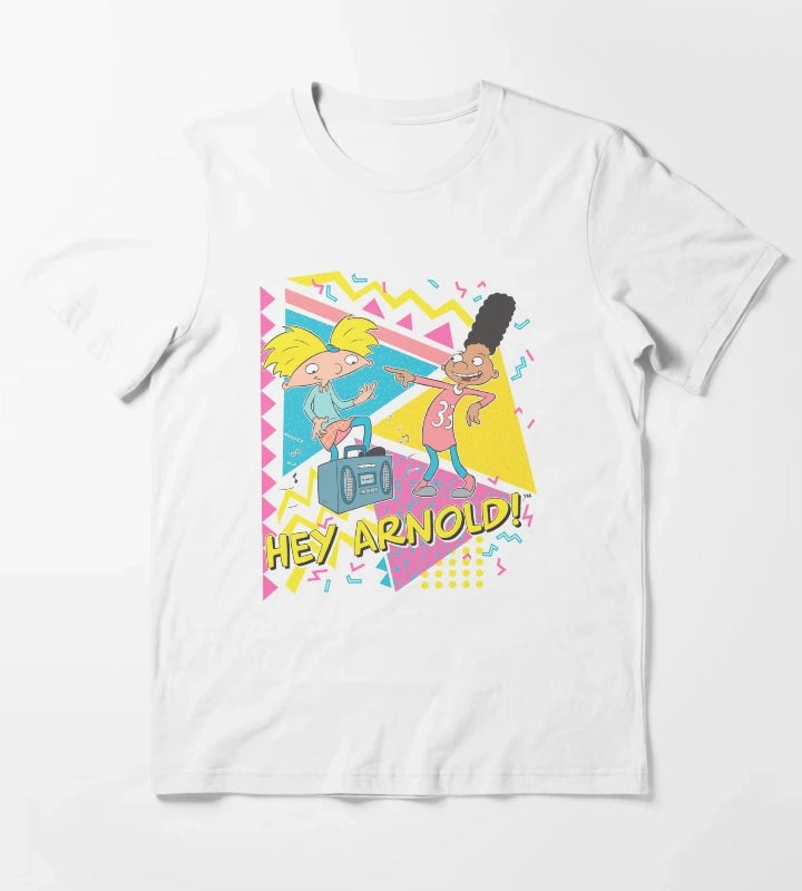 Hey Arnold Gerald Best Friends Boombox T-Shirt White