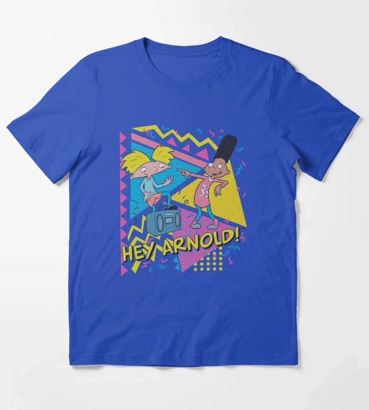 Hey Arnold Gerald Best Friends Boombox T-Shirt Blue