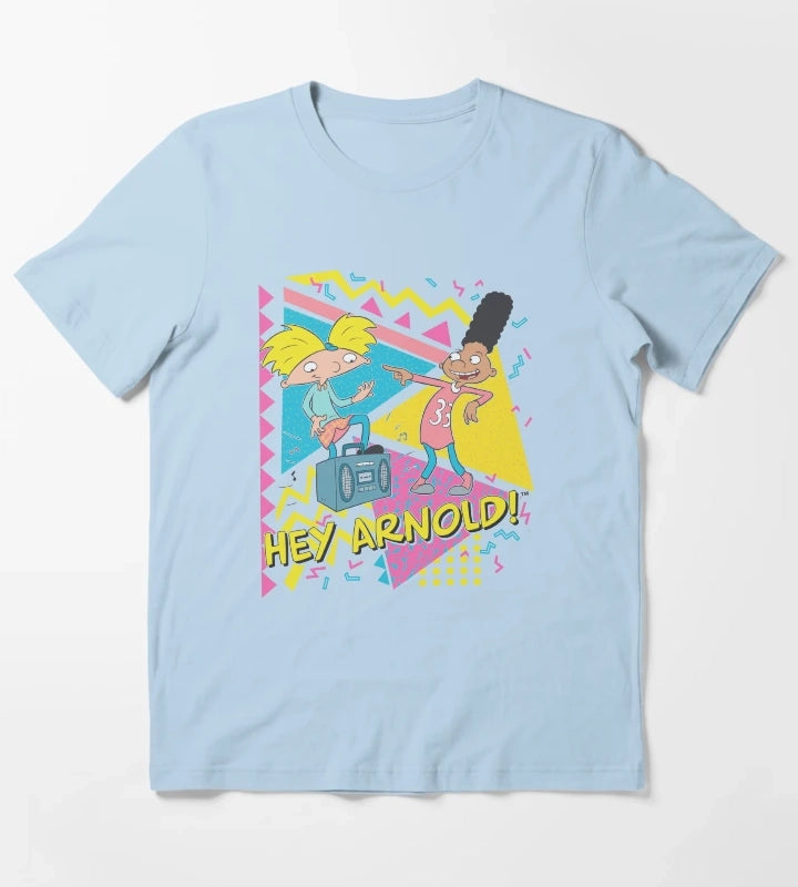 Hey Arnold Gerald Best Friends Boombox T-Shirt Sky Blue