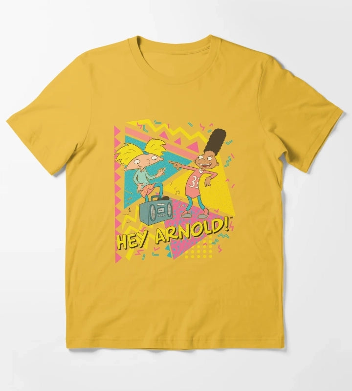 Hey Arnold Gerald Best Friends Boombox T-Shirt Yellow