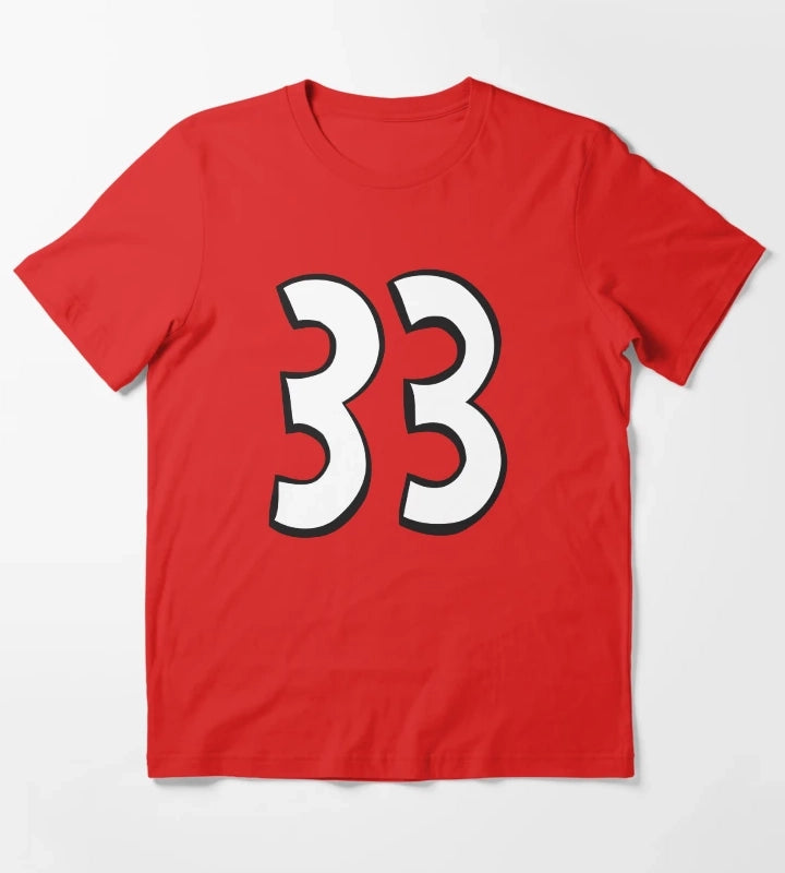 Hey Arnold Halloween Gerald Number 33 Costume T-Shirt Red