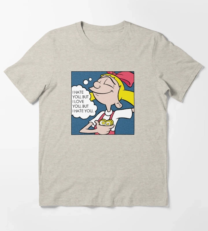 Hey Arnold Helga Pop Art Love Poster T-Shirt Cream