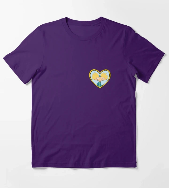 Hey Arnold Helgas Heart Locket T-Shirt Purple
