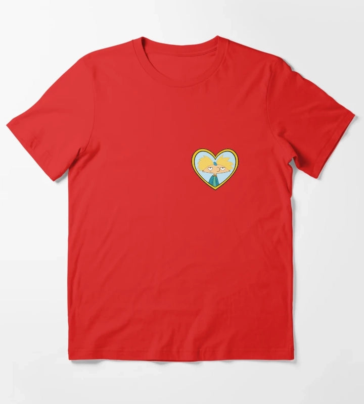Hey Arnold Helgas Heart Locket T-Shirt Red