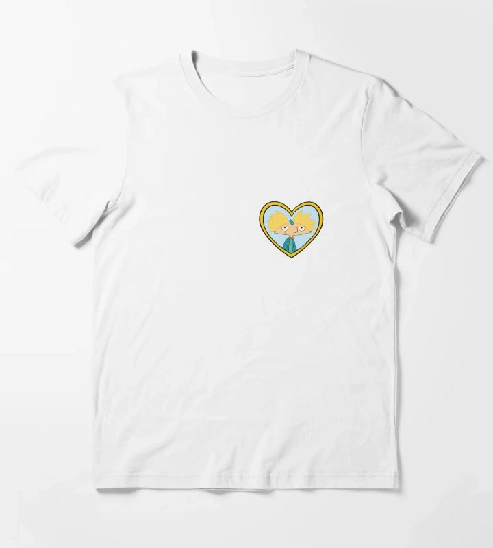 Hey Arnold Helgas Heart Locket T-Shirt White