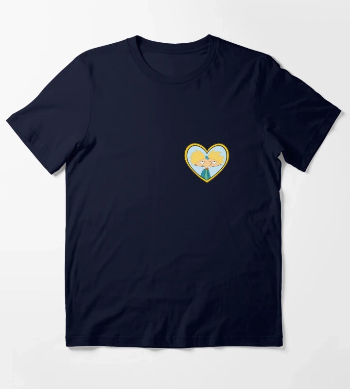 Hey Arnold Helgas Heart Locket T-Shirt Navy