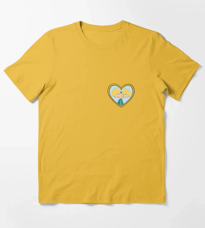 Hey Arnold Helgas Heart Locket T-Shirt Yellow
