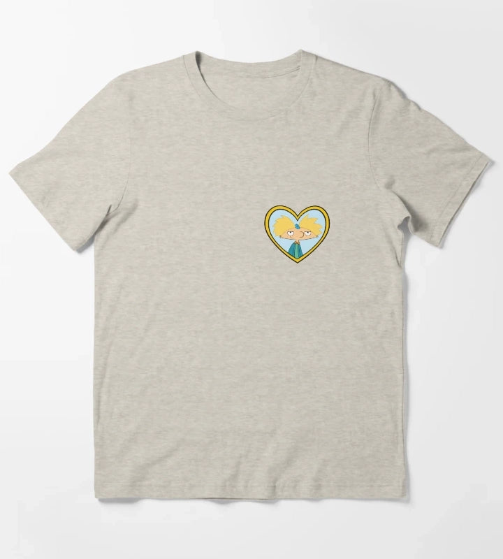 Hey Arnold Helgas Heart Locket T-Shirt Cream
