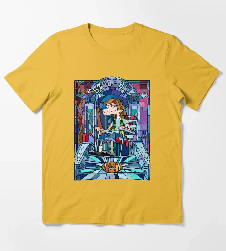Hey Arnold Stoop Kid Stained Glass Portrait T-Shirt Yellow