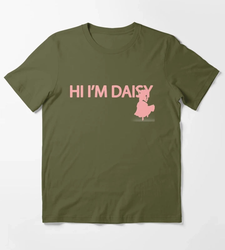 Hi Im Daisy T-Shirt Olive Green