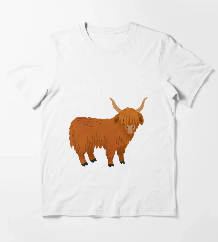Highland Cow Anatomy T-Shirt White