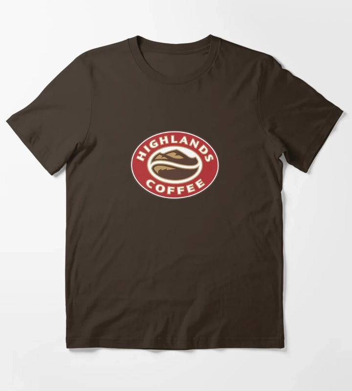 Highlands Coffee Vietnam Logo Print T-Shirt Brown