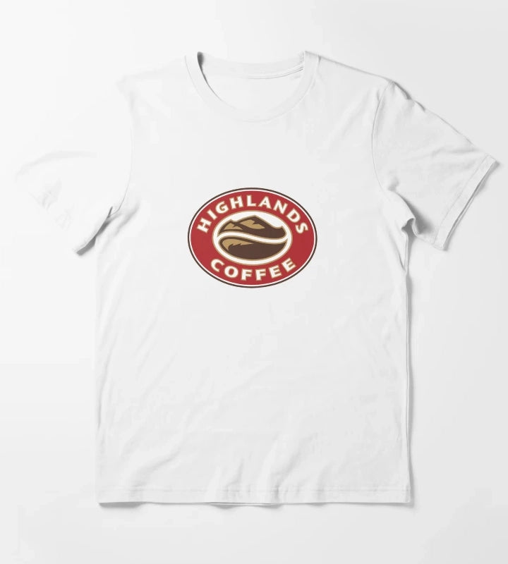 Highlands Coffee Vietnam Logo Print T-Shirt White