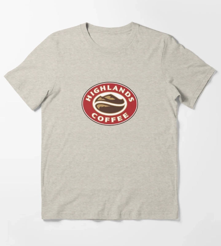 Highlands Coffee Vietnam Logo Print T-Shirt Cream