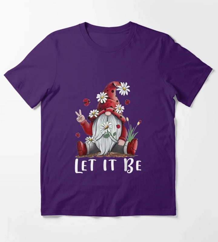 Hippie Gnome Daisy Flower Baby Hippy Style T-Shirt Purple
