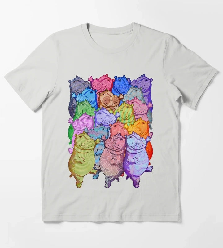 Hippo Disco T-Shirt Light Grey