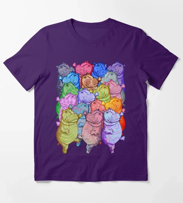 Hippo Disco T-Shirt Purple