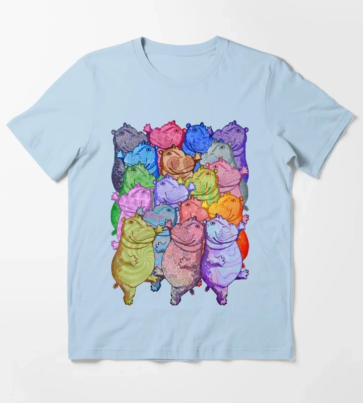 Hippo Disco T-Shirt Sky Blue