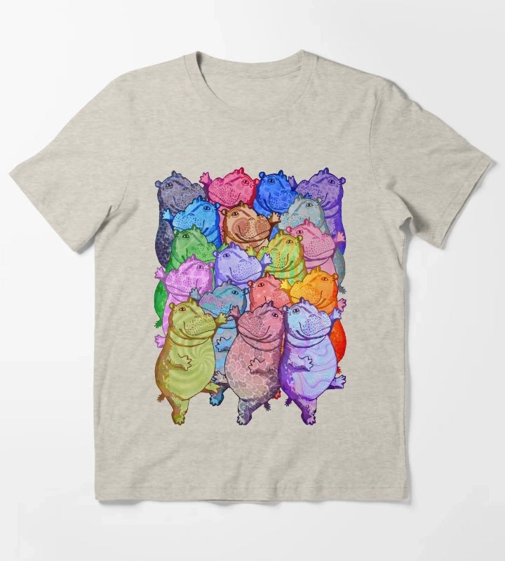 Hippo Disco T-Shirt Cream