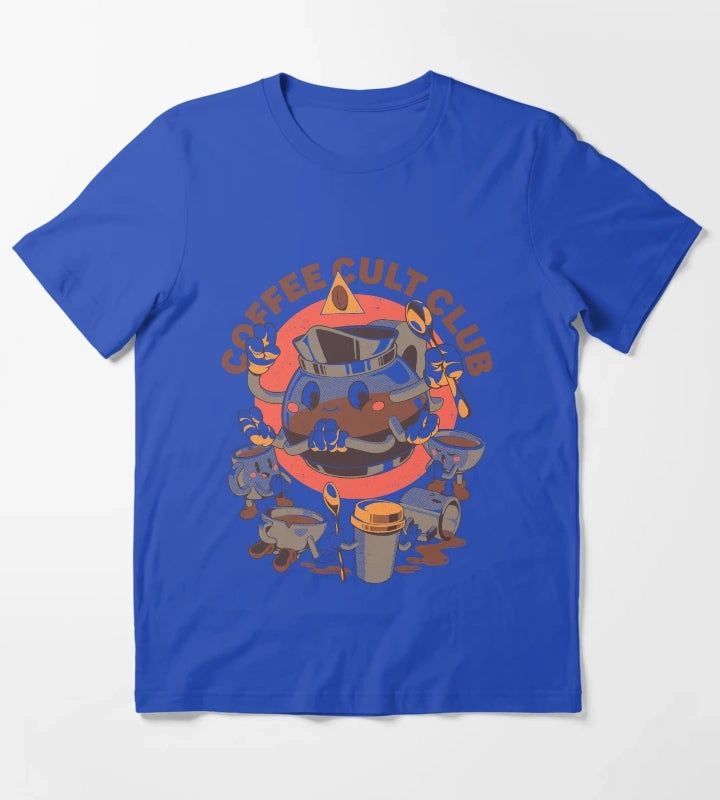 Holy Coffee Club T-Shirt Blue