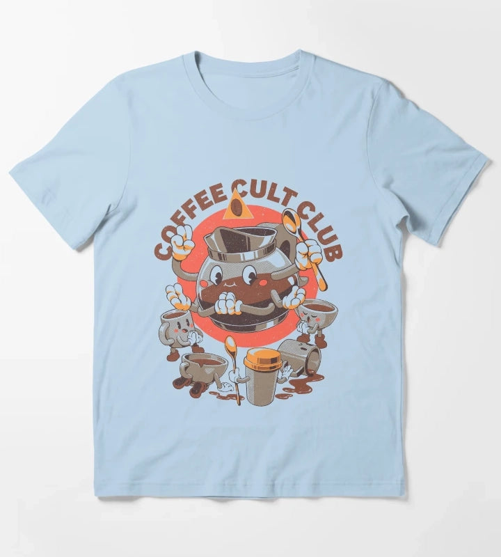 Holy Coffee Club T-Shirt Sky Blue