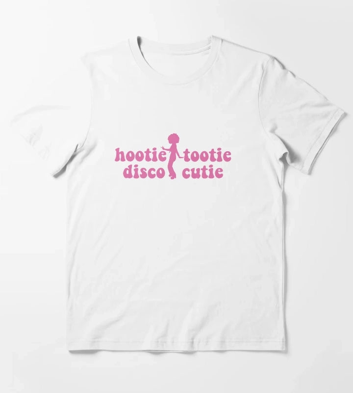 Hootie Tootie Disco Cutie 70s Retro T-Shirt White