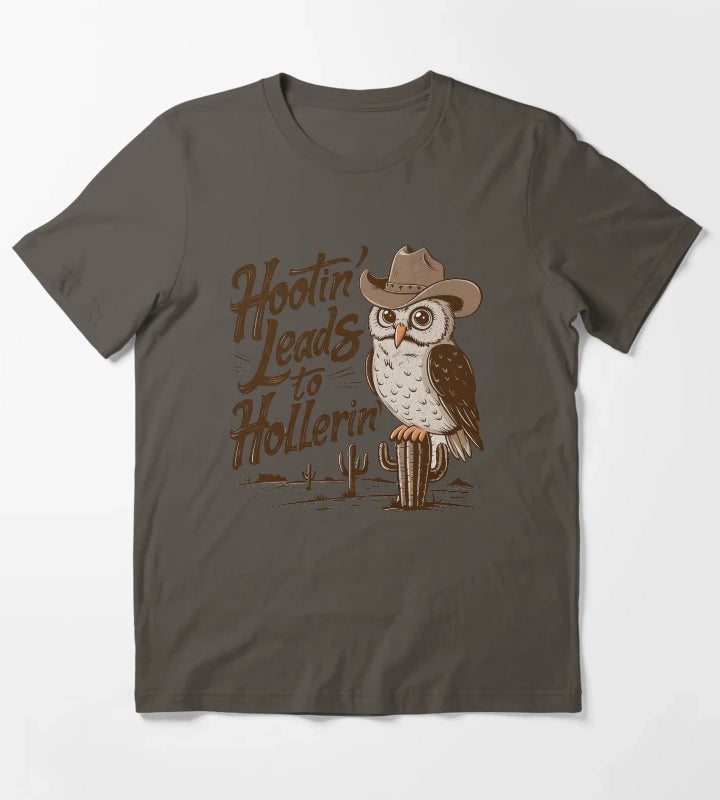 Hootin Leads To Hollerin T-Shirt Dark Grey