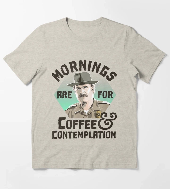 Hopper Mornings Are For Coffee Contemplation T-Shirt Cream