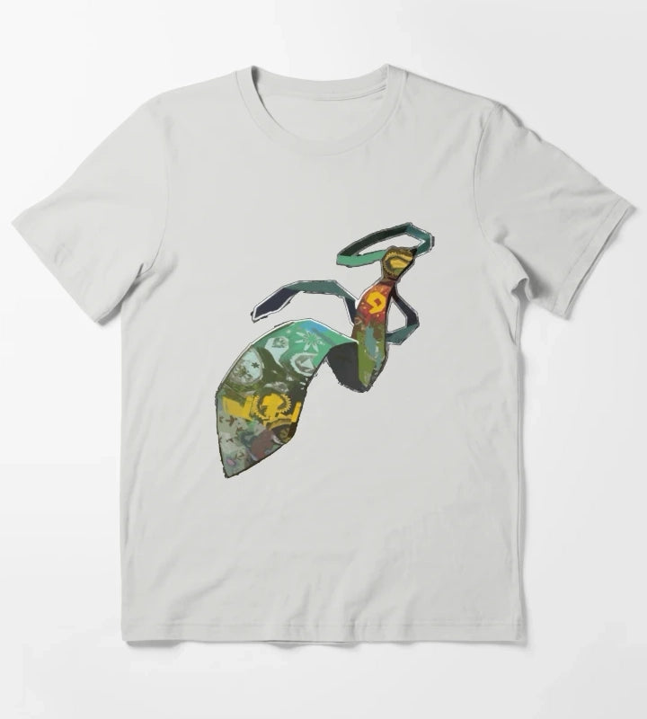 Horrific Necktie Disco Elysium T-Shirt Light Grey