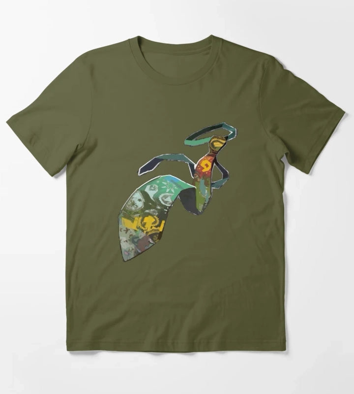 Horrific Necktie Disco Elysium T-Shirt Olive Green
