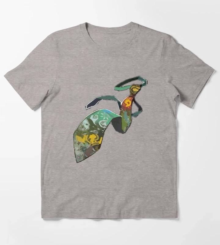 Horrific Necktie Disco Elysium T-Shirt Heather Grey