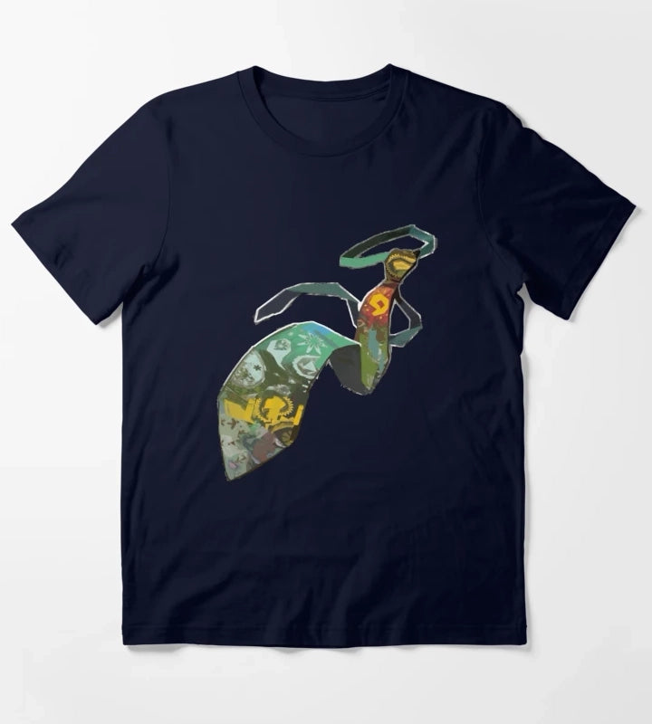 Horrific Necktie Disco Elysium T-Shirt Navy