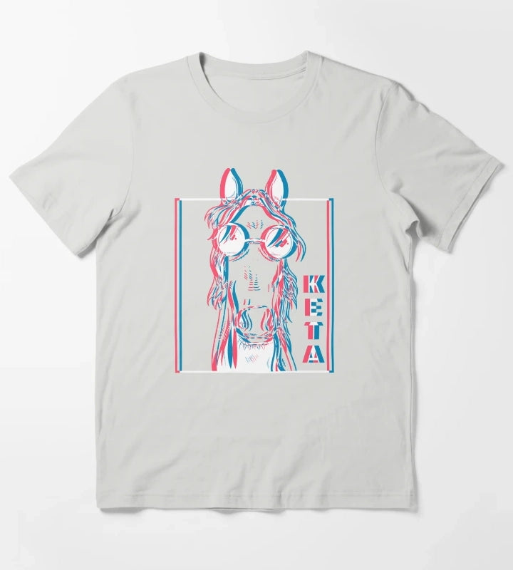 Horse Drugs Party Techno T-Shirt Light Grey